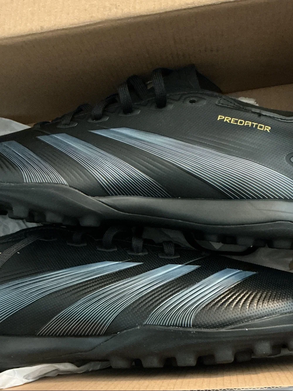 adidas Predator Men's Black with Gray Accents Turf Shoes